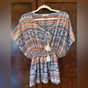 Pink Rose Multicolor Boho Dress